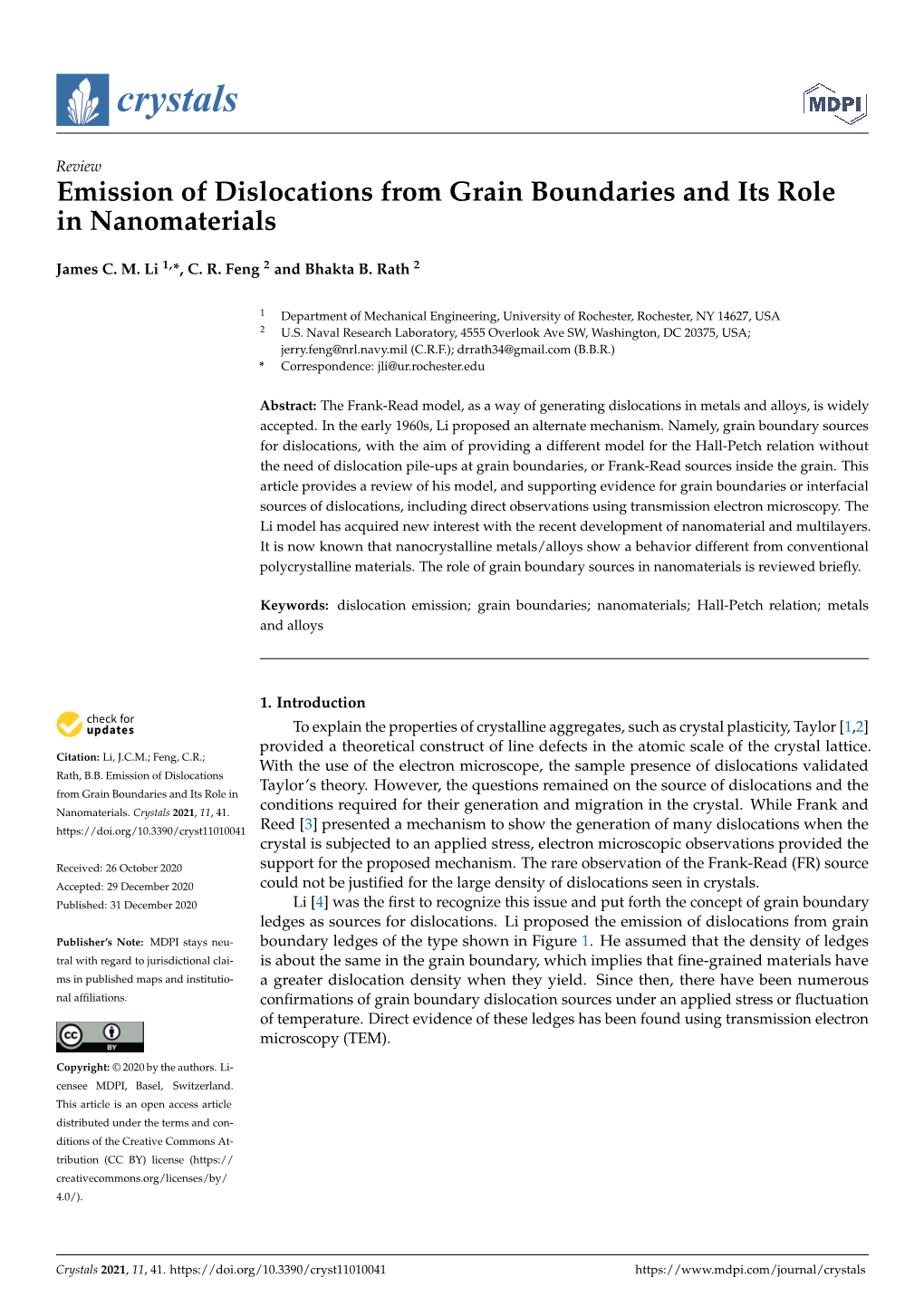 Emission of Dislocations from Grain Boundaries and Its Role in Nanomaterials