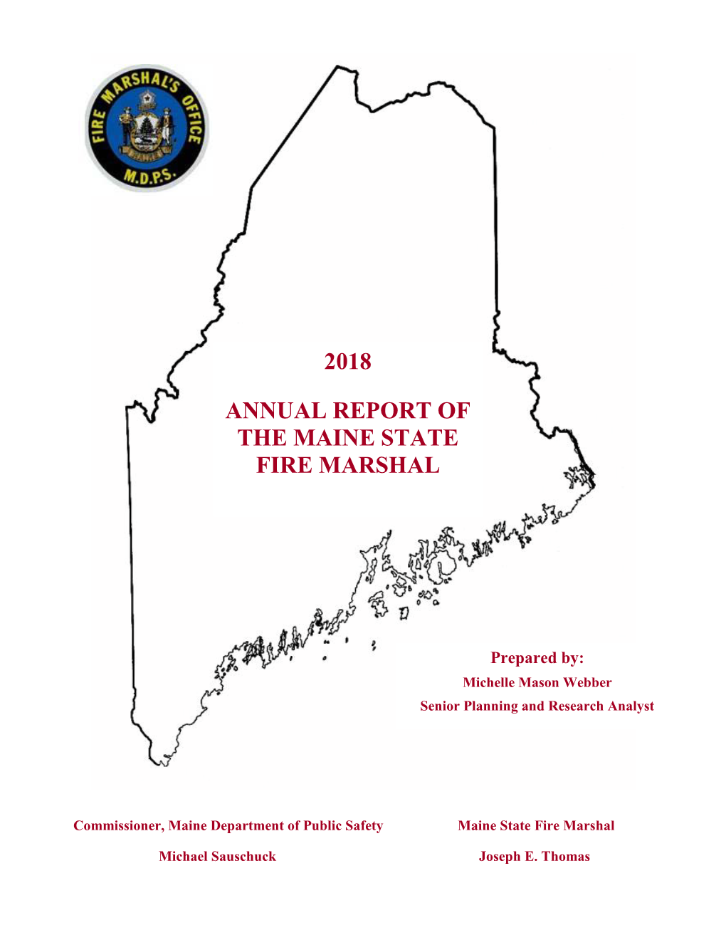 2018 Annual Report of the Maine State Fire Marshal