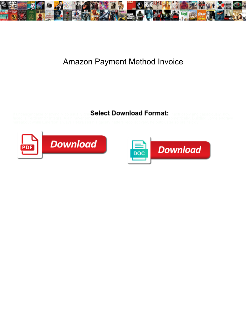 Amazon Payment Method Invoice