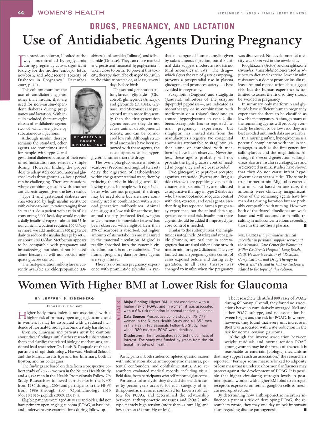 Women with Higher BMI at Lower Risk for Glaucoma