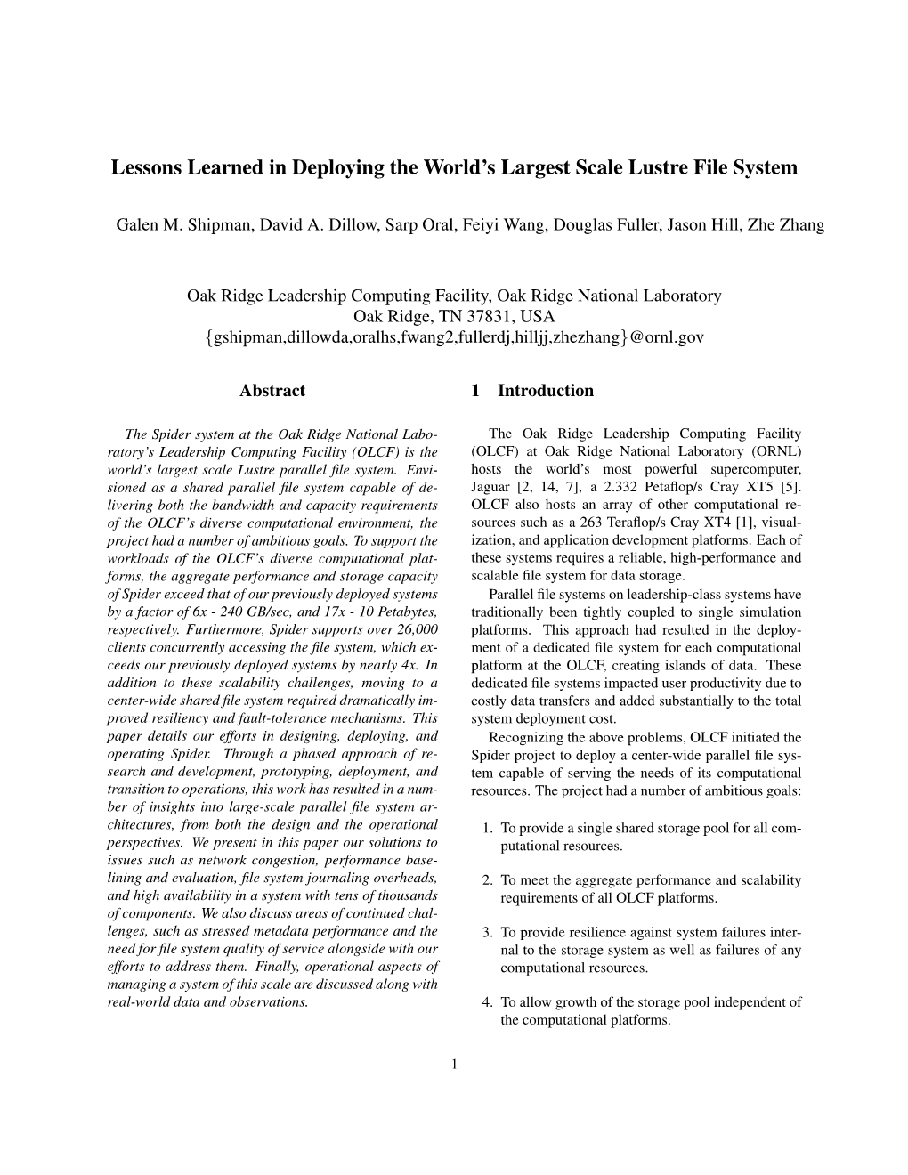 Lessons Learned in Deploying the World's Largest Scale Lustre File