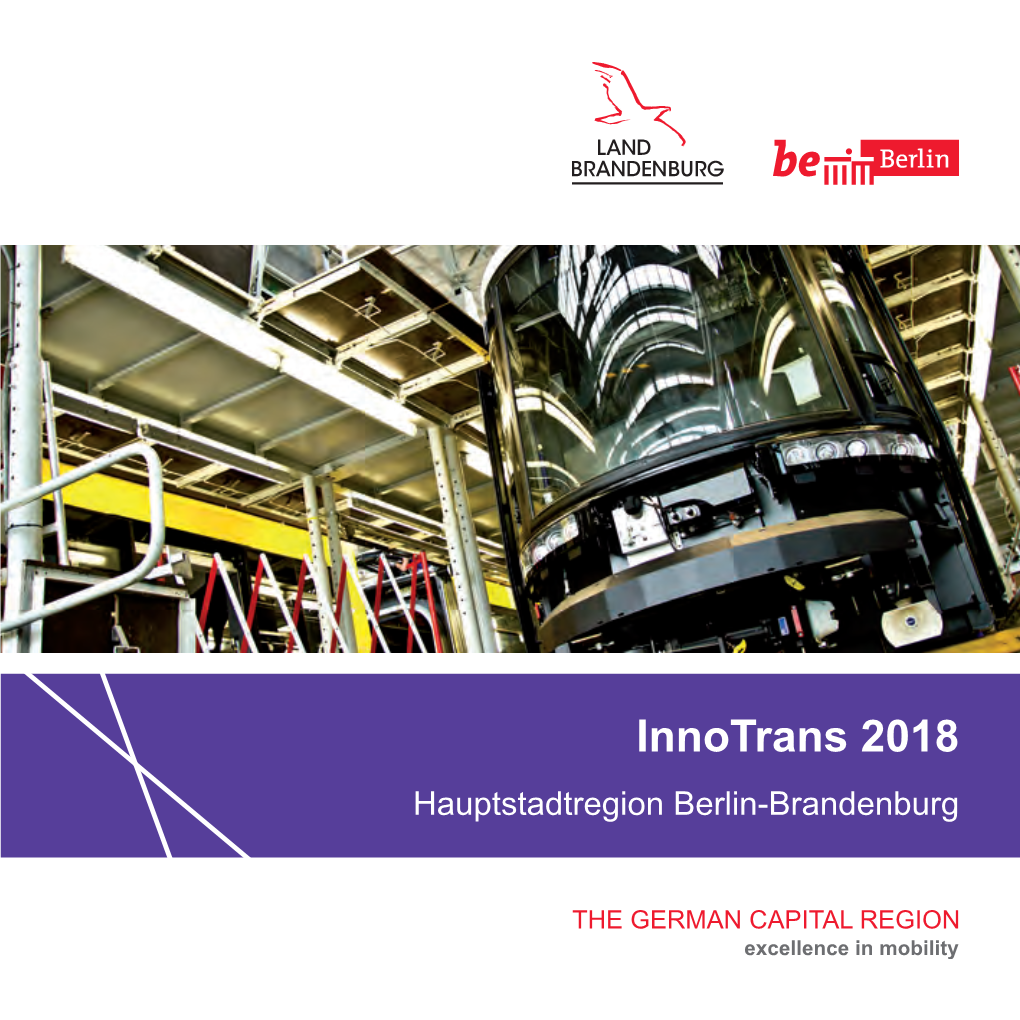 Innotrans 2018 Hauptstadtregion Berlin-Brandenburg Standplan