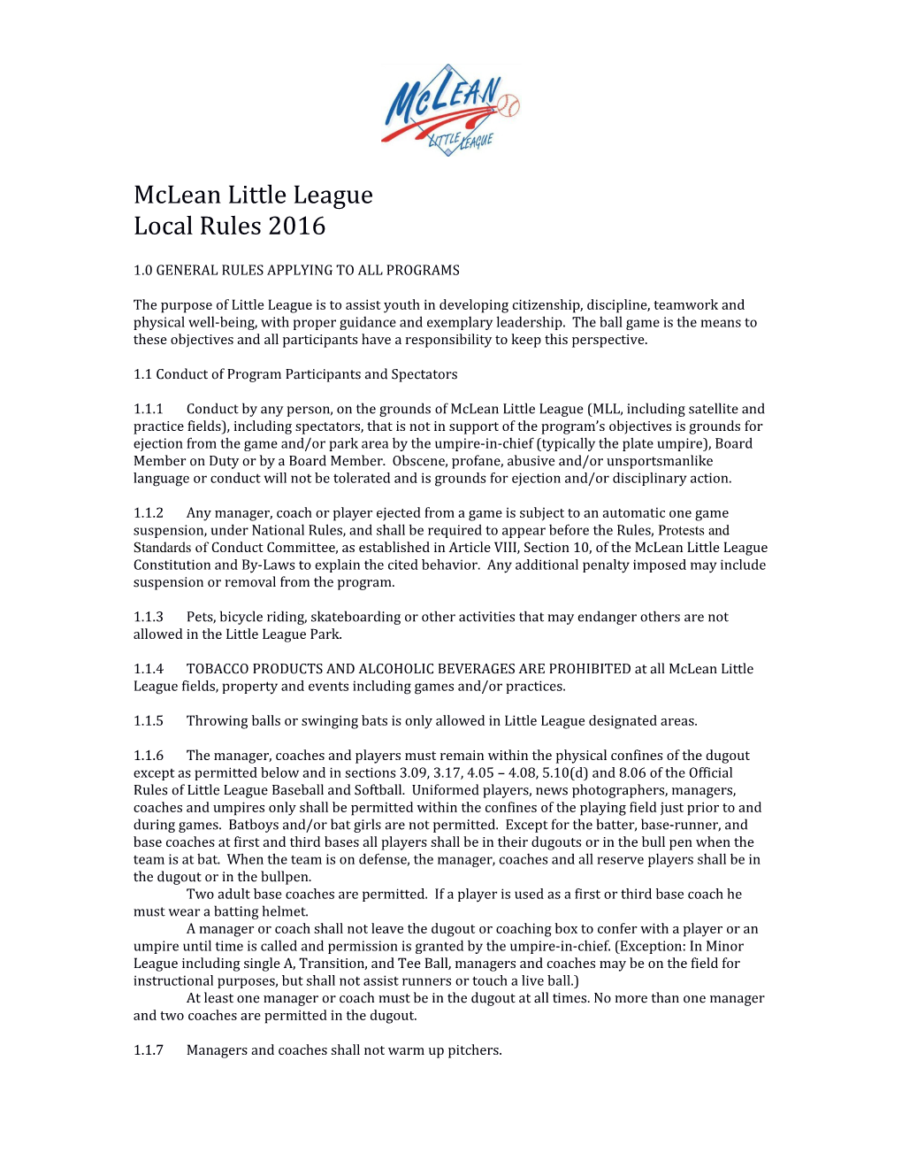 Mclean Little League, Inc