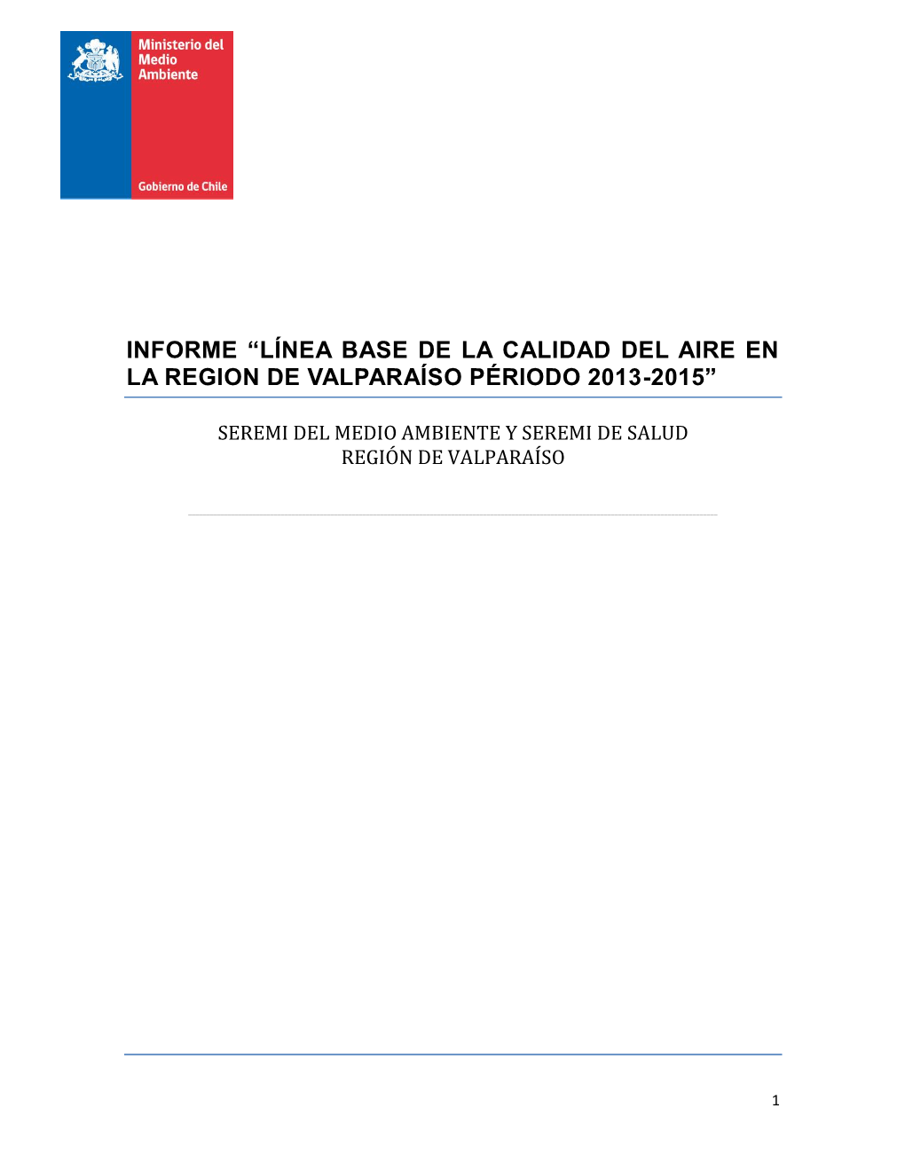 Informe Del Estado De La Calidad Del Aire Región De Valparaíso