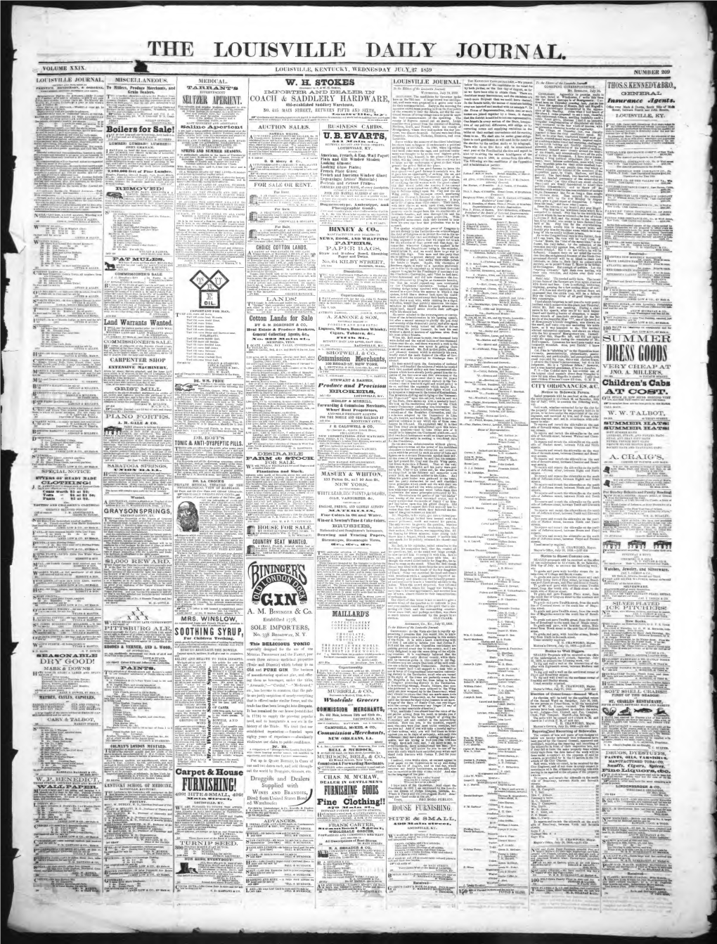 Louisville Daily Journal (Louisville, Ky. : 1833): 1859-07-27