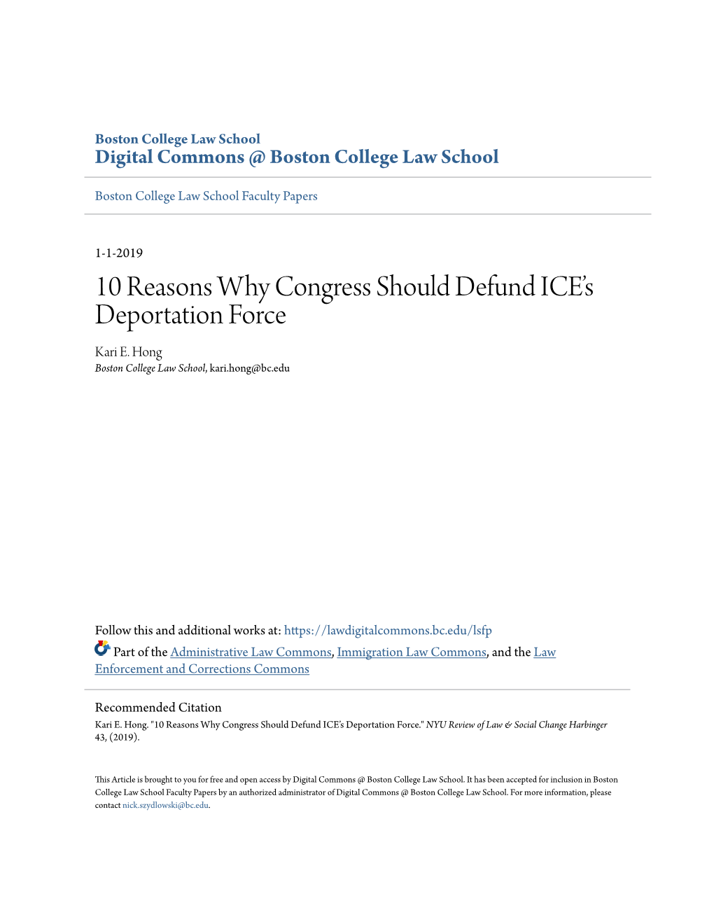 10 Reasons Why Congress Should Defund ICE's Deportation Force