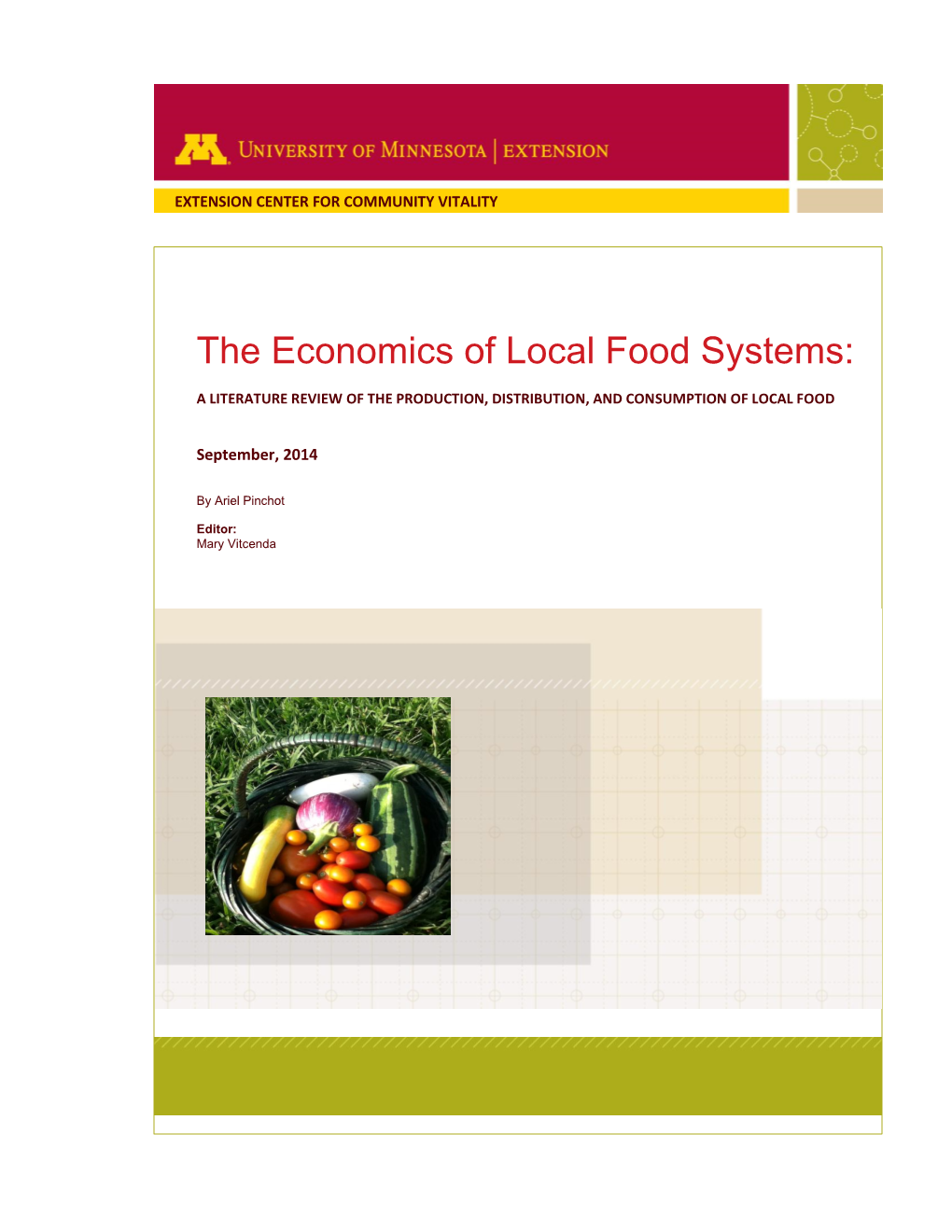 The Economics of Local Food Systems