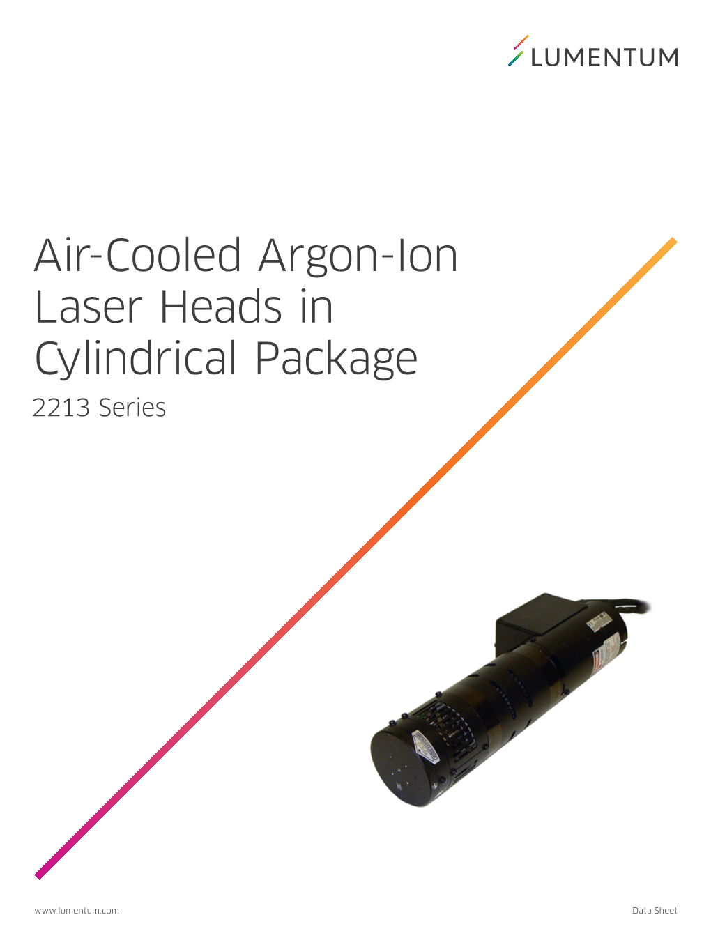 Air-Cooled Argon-Ion Laser Heads in Cylindrical Package 2213 Series