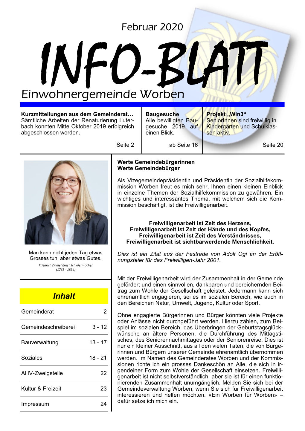 Infoblatt Februar I/2020