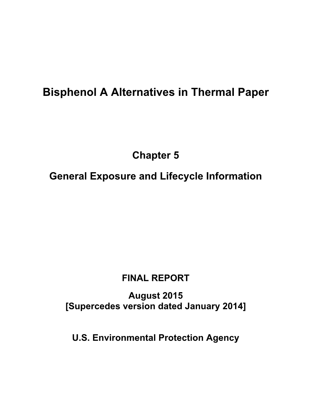 Bisphenol a Alternatives in Thermal Paper