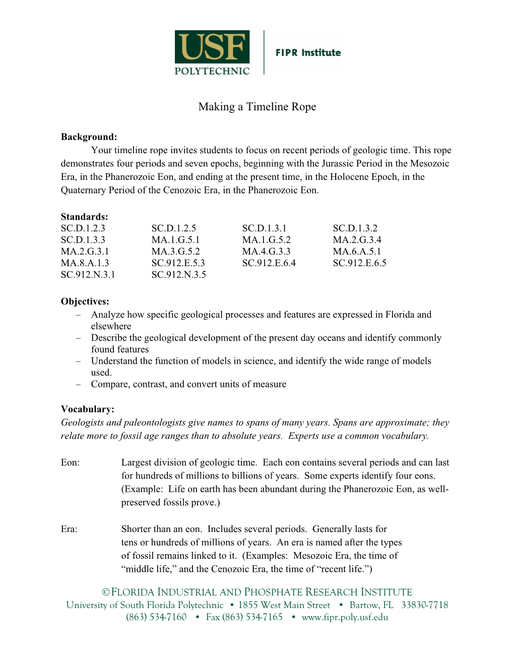 Making a Timeline Rope