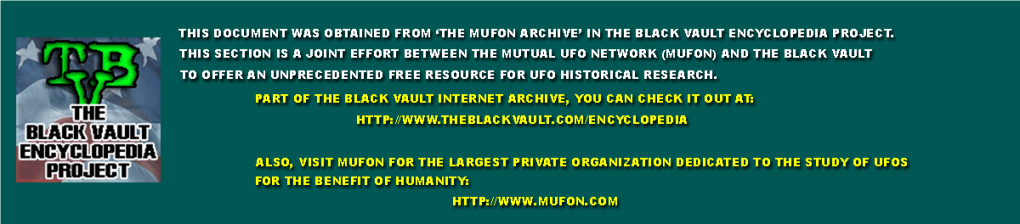 MUFON UFO Journal Is Published Monthly by MUFON on the Internet Owners