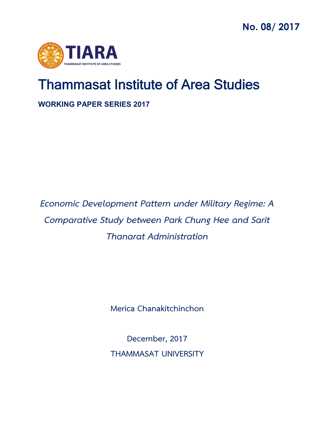 Economic Reformation in Thailand