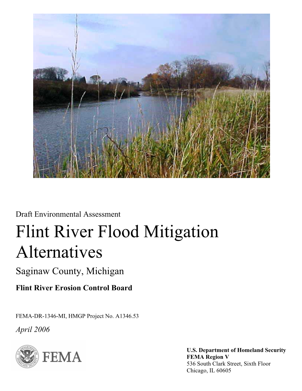 Flint River Flood Mitigation Alternatives Saginaw County, Michigan