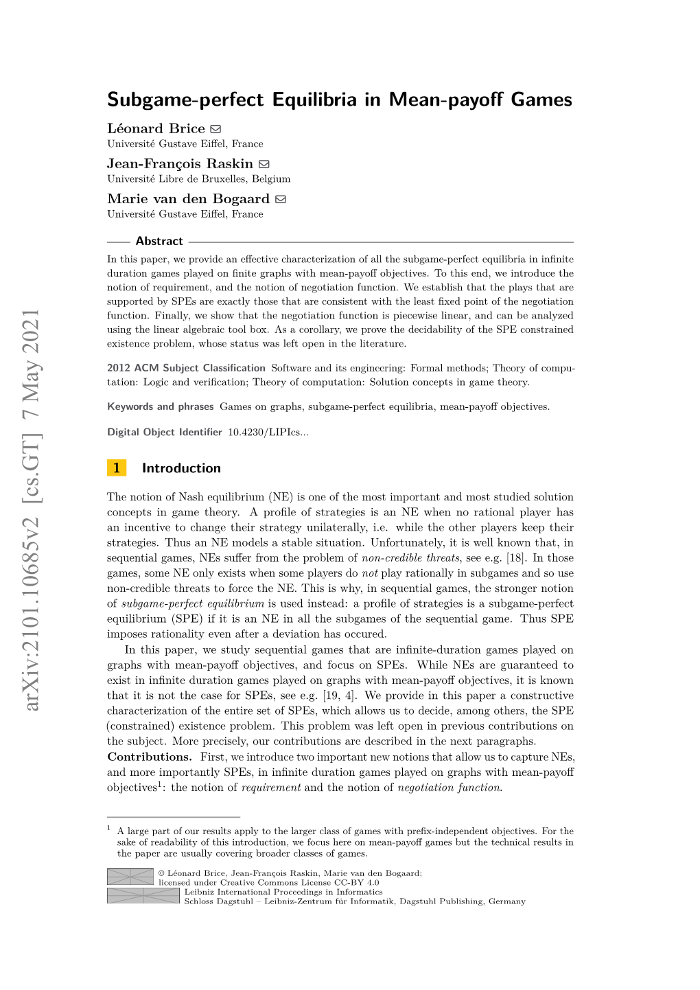 Subgame-Perfect Equilibria in Mean-Payoff Games