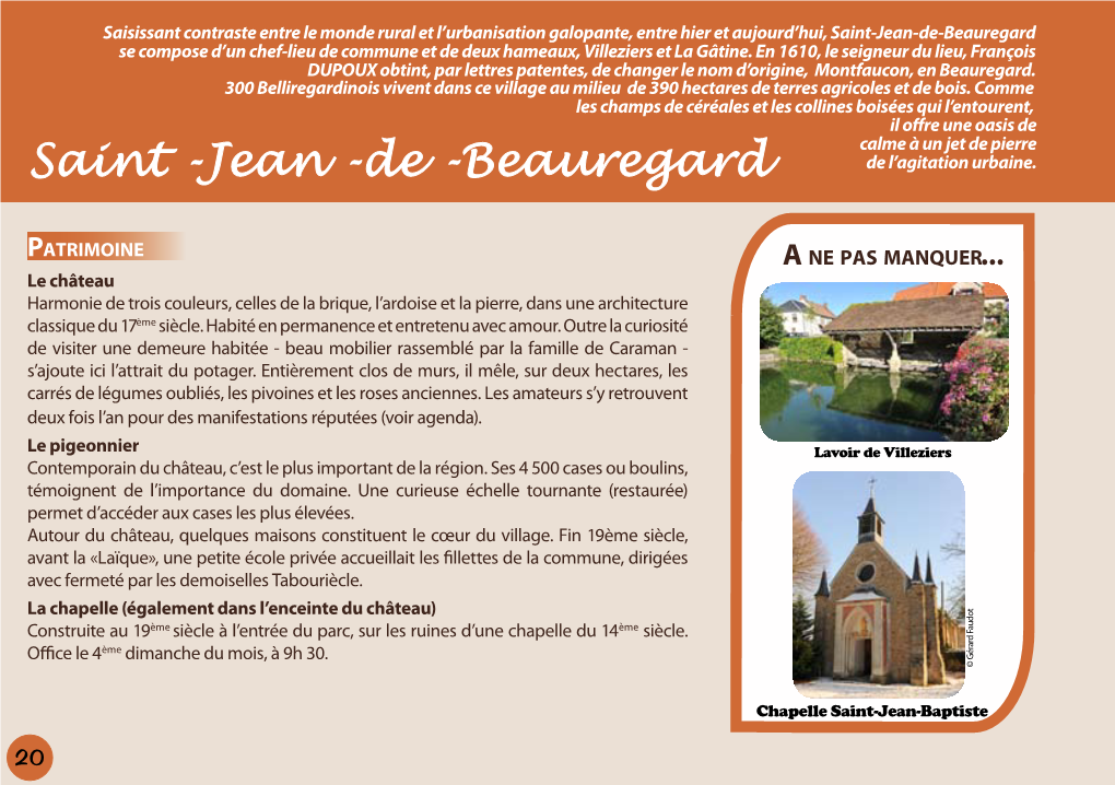 Saint -Jean -De -Beauregard De L’Agitation Urbaine