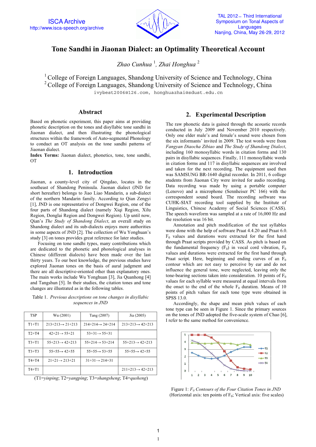 Tone Sandhi in Jiaonan Dialect: an Optimality Theoretical Account