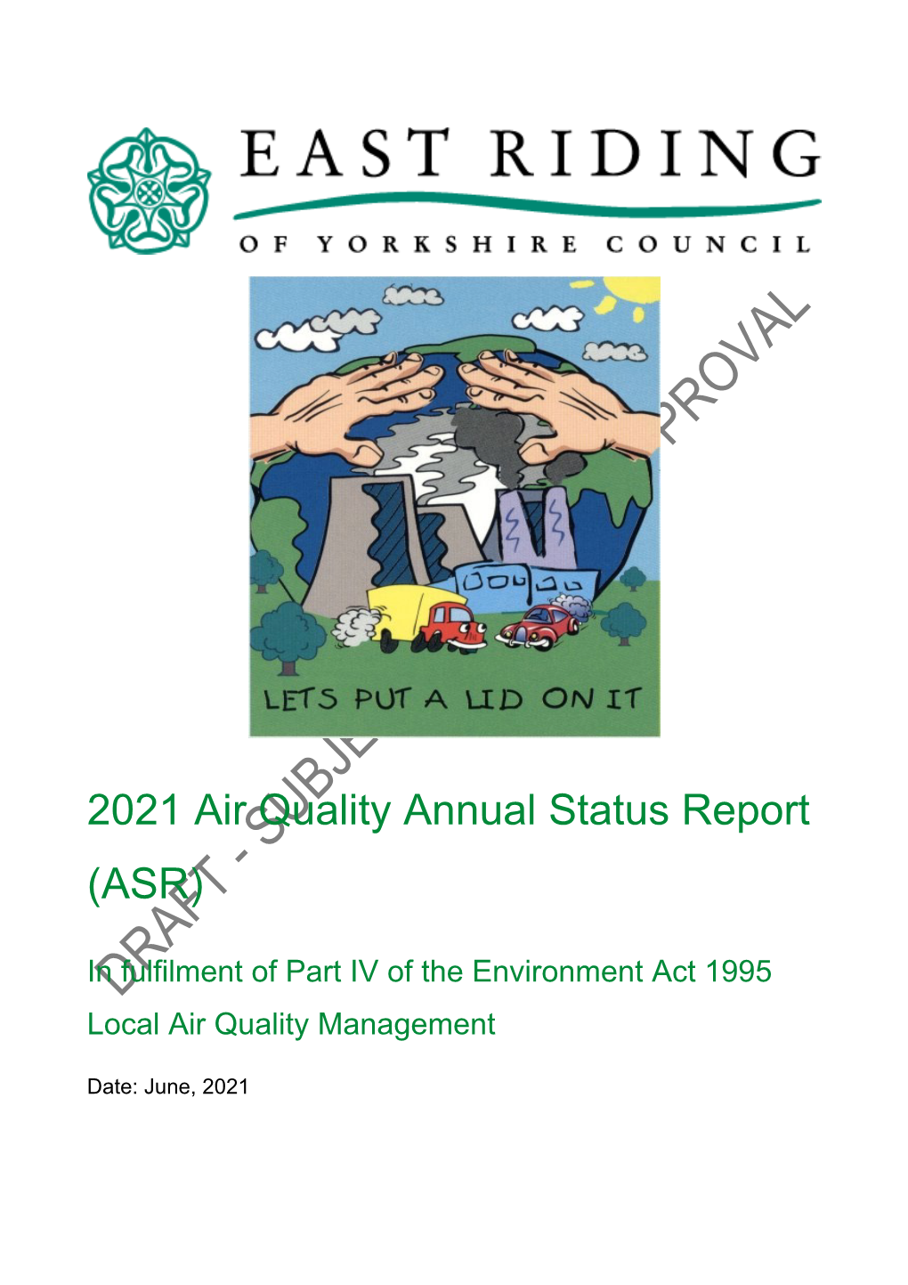 2021 Air Quality Annual Status Report (ASR)