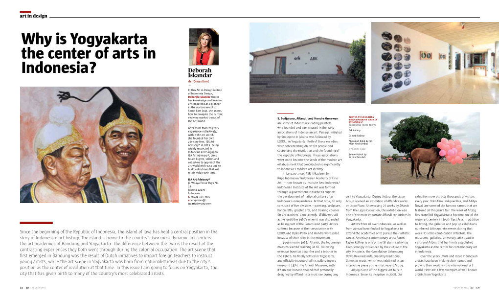 Why Is Yogyakarta the Center of Arts in Indonesia?