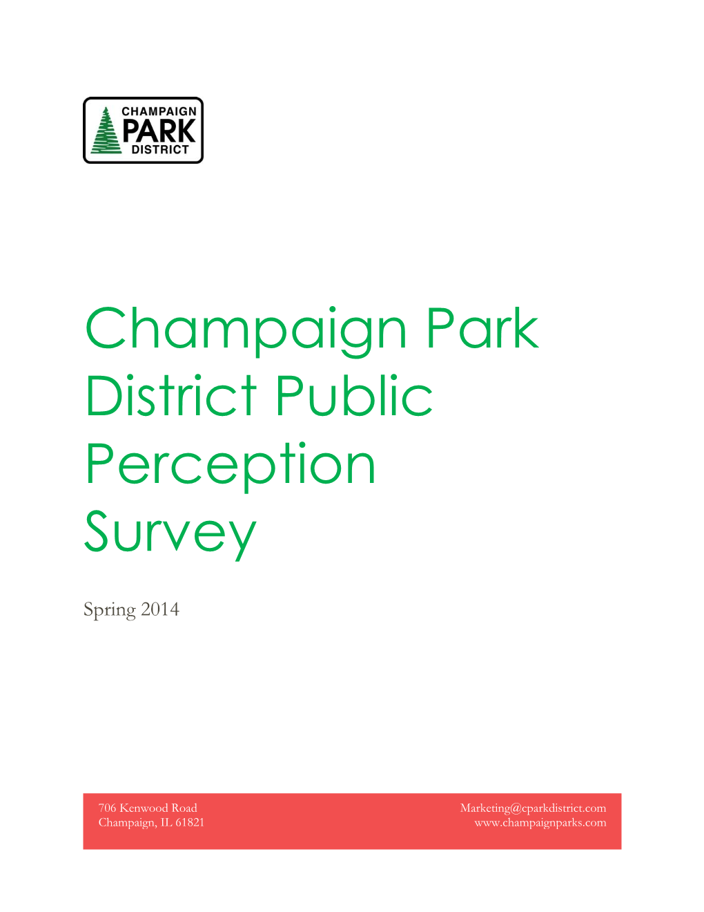 Champaign Park District Public Perception Survey