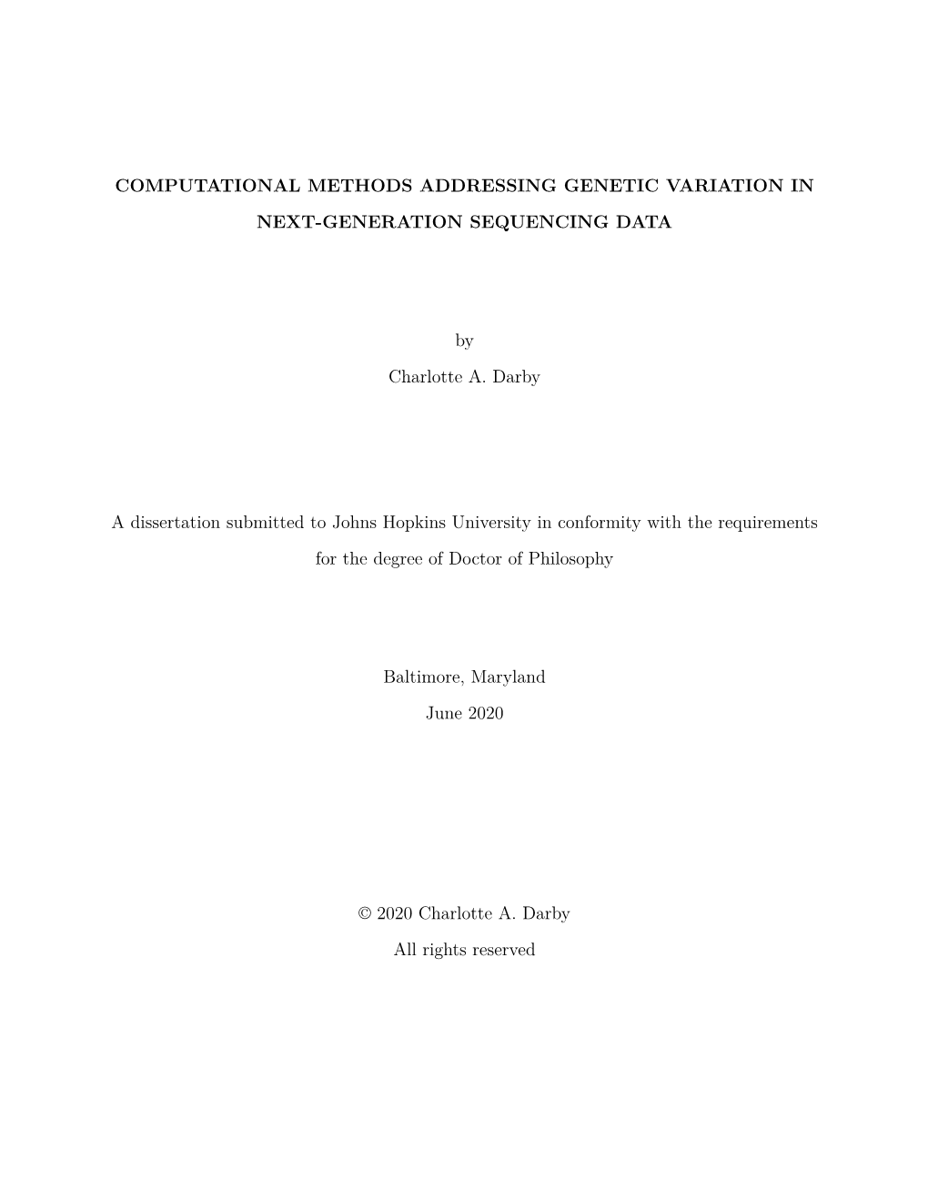 Computational Methods Addressing Genetic Variation In