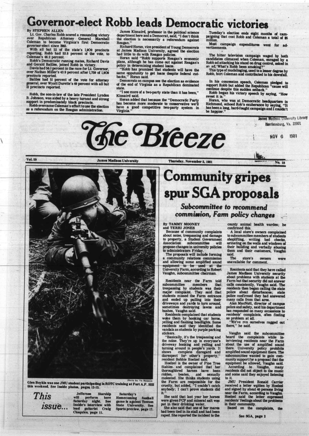 November 5, 1981, Page 3 1 Yes, I Had to Kill People9 by TAMMY SCARTON Anything That Reminds the "Yes, I Had to Kill People