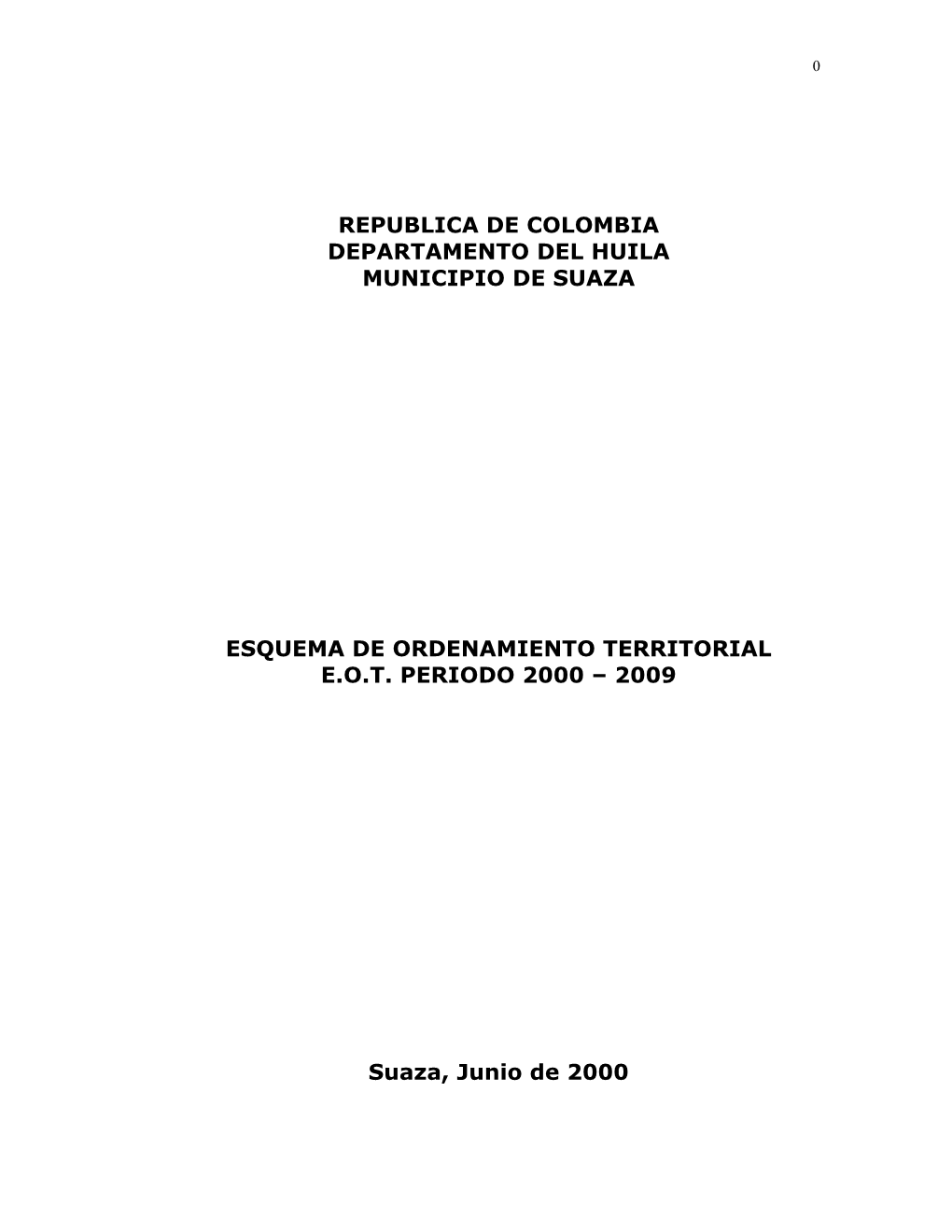 Esquema Ordenamiento Territorial