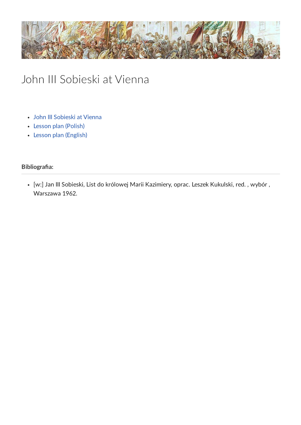 John III Sobieski at Vienna