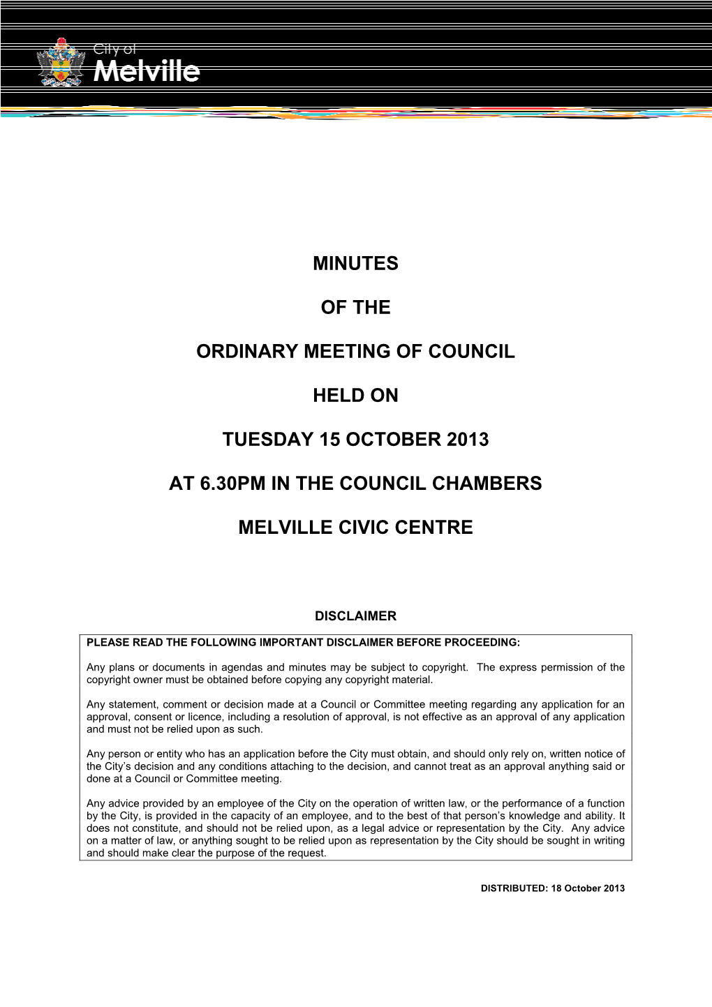 P13/3433 Adjustment of Boundaries Between South of Perth Yacht Club 36 and Heathcote Lower Land TECHNICAL SERVICES Nil COMMUNITY DEVELOPMENT Nil