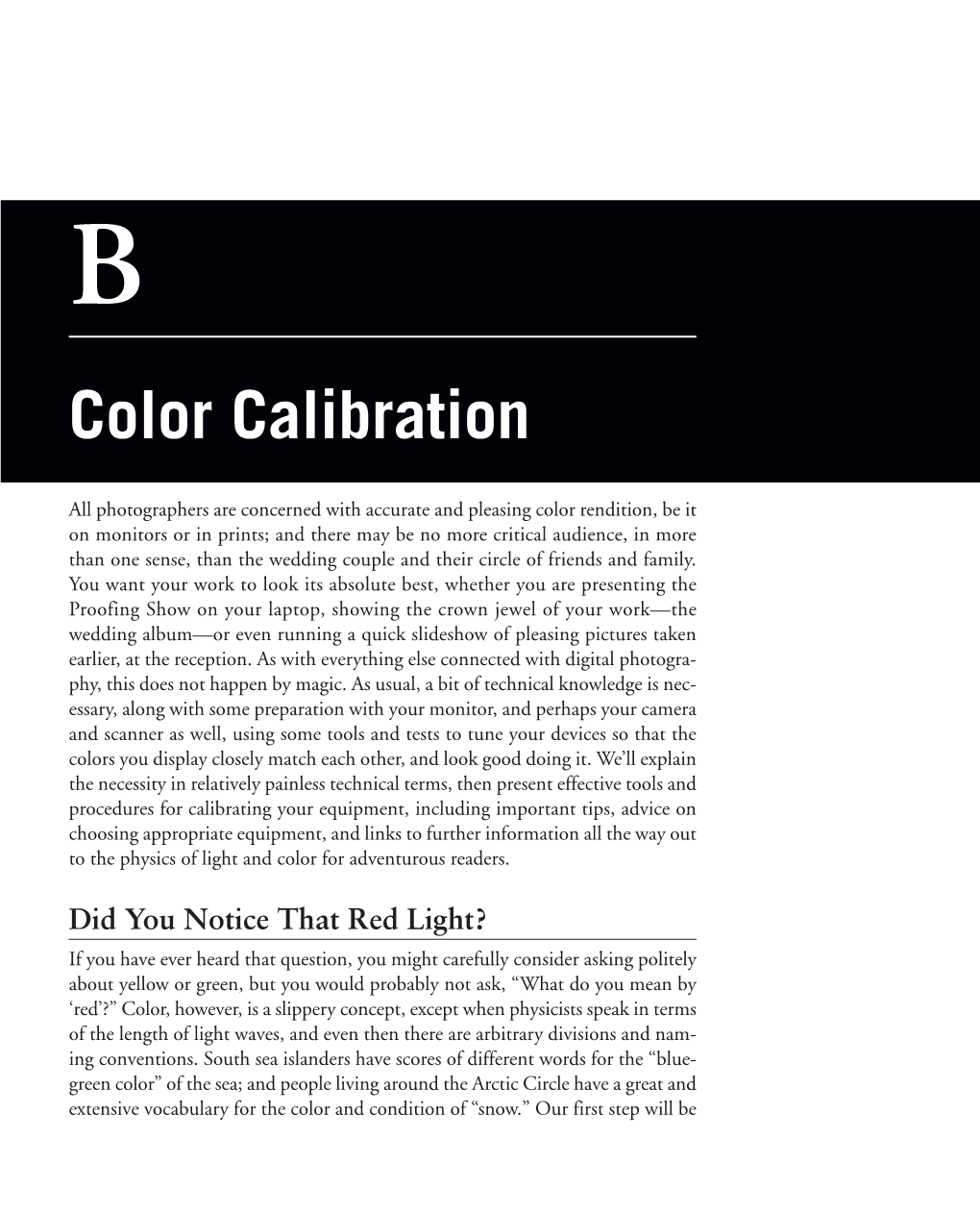 Color Calibration