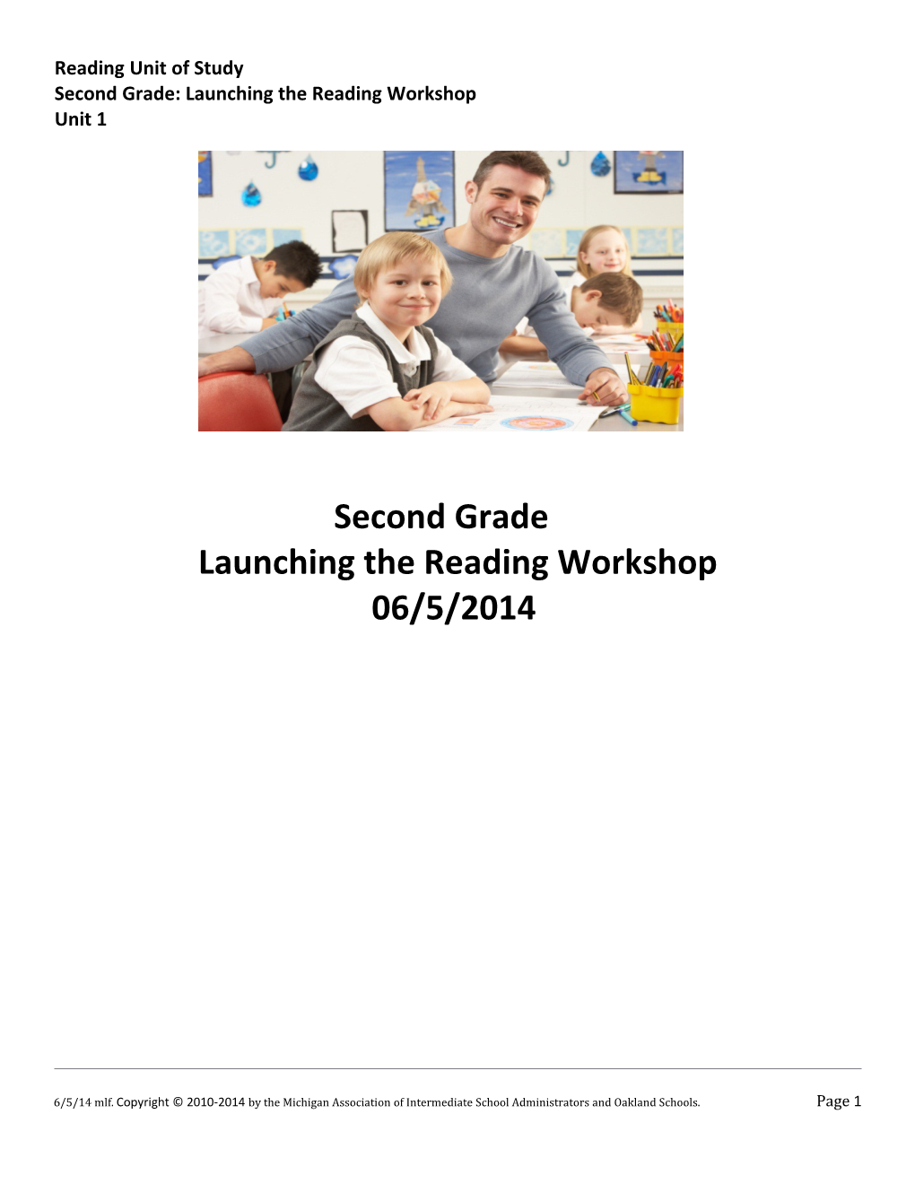 Second Grade: Launching the Reading Workshop