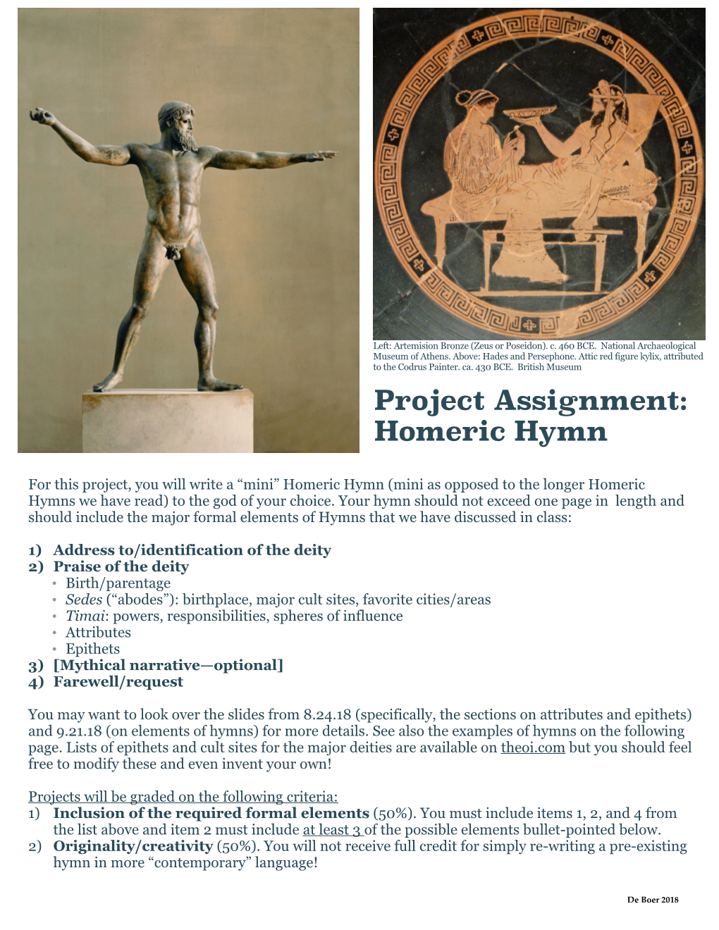 Myth Homeric Hymn Assignment