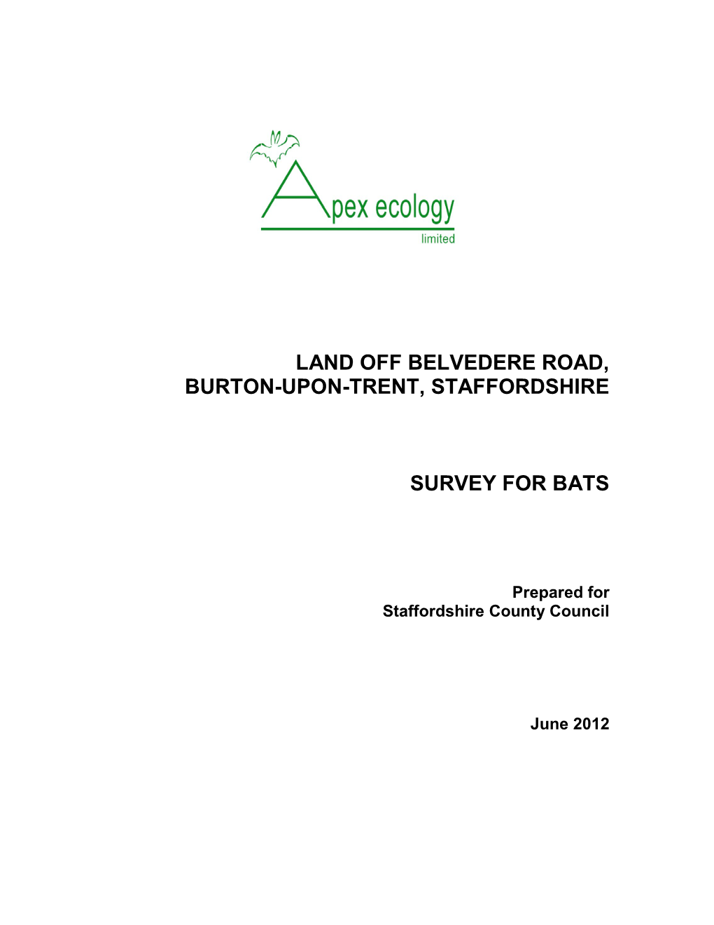 Land Off Belvedere Road, Burton-Upon-Trent, Staffordshire