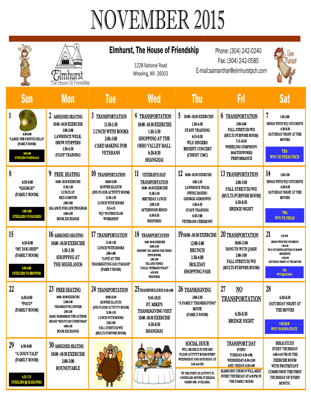 November 2015 Calendar