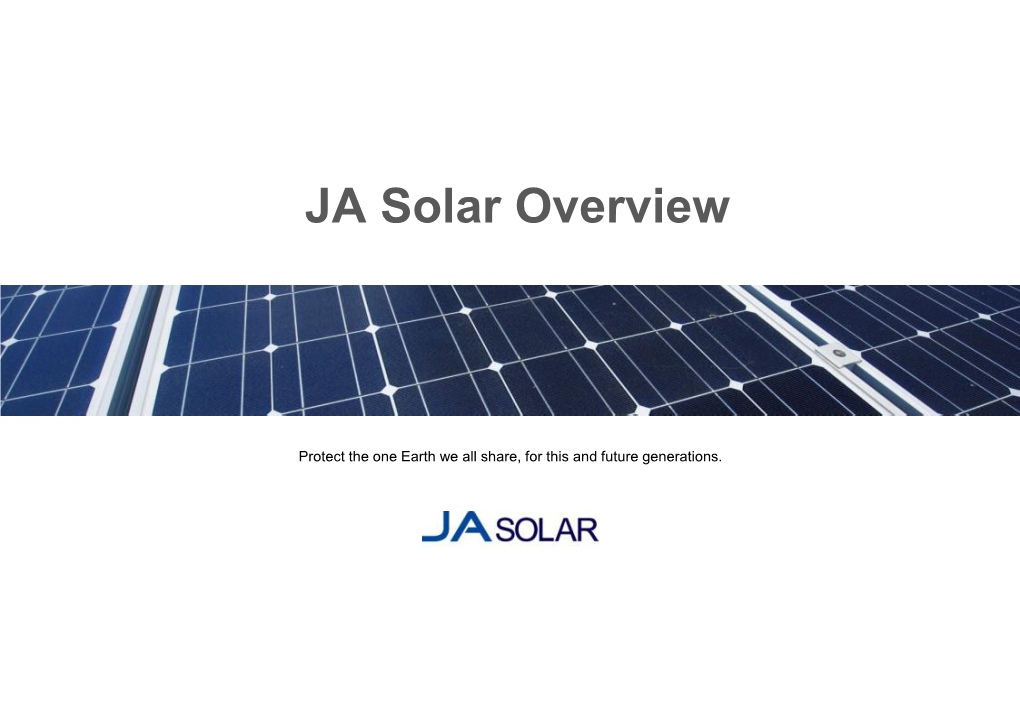 JA Solar Module