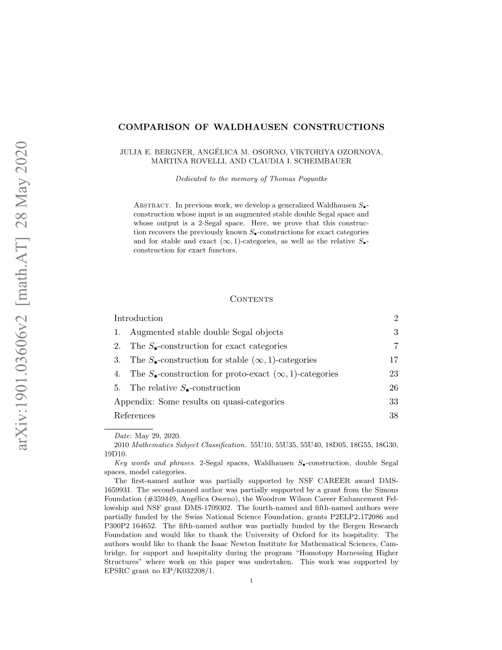 Comparison of Waldhausen Constructions