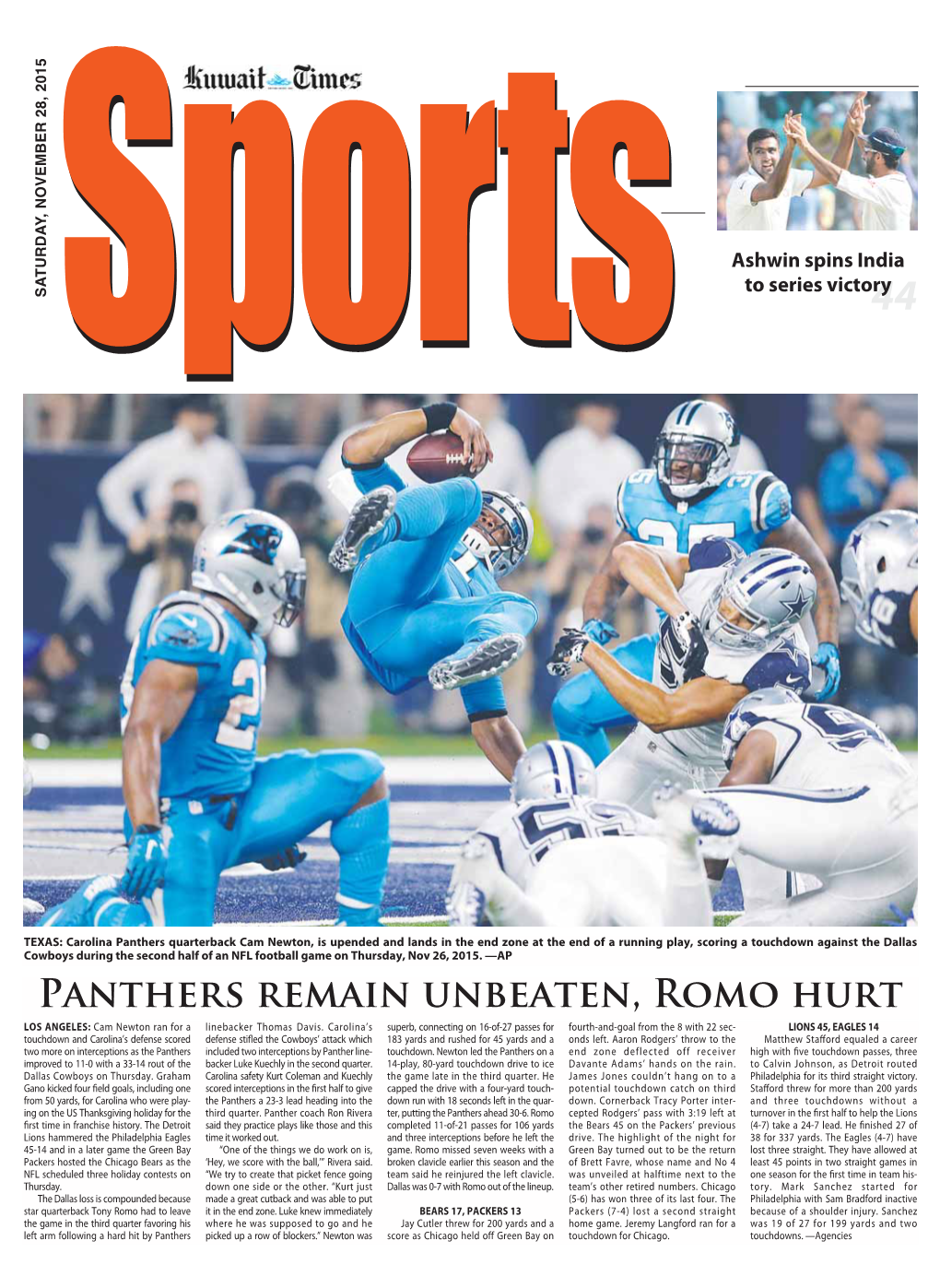 Panthers Remain Unbeaten, Romo Hurt