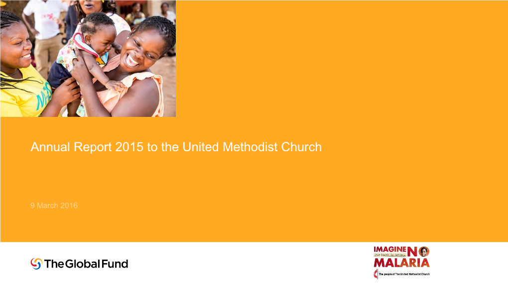 Annual Report 2015 to the United Methodist Church