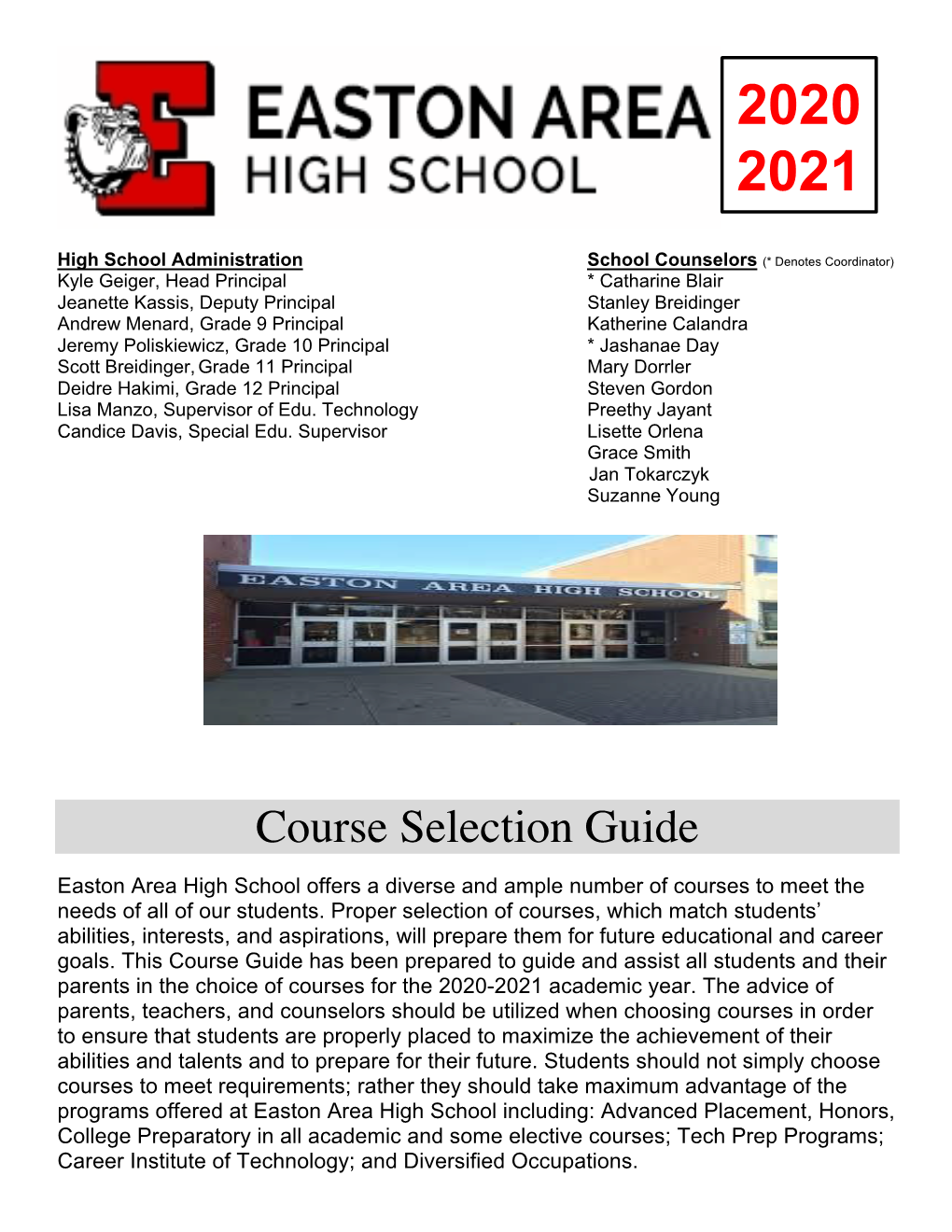 Course Selection Guide