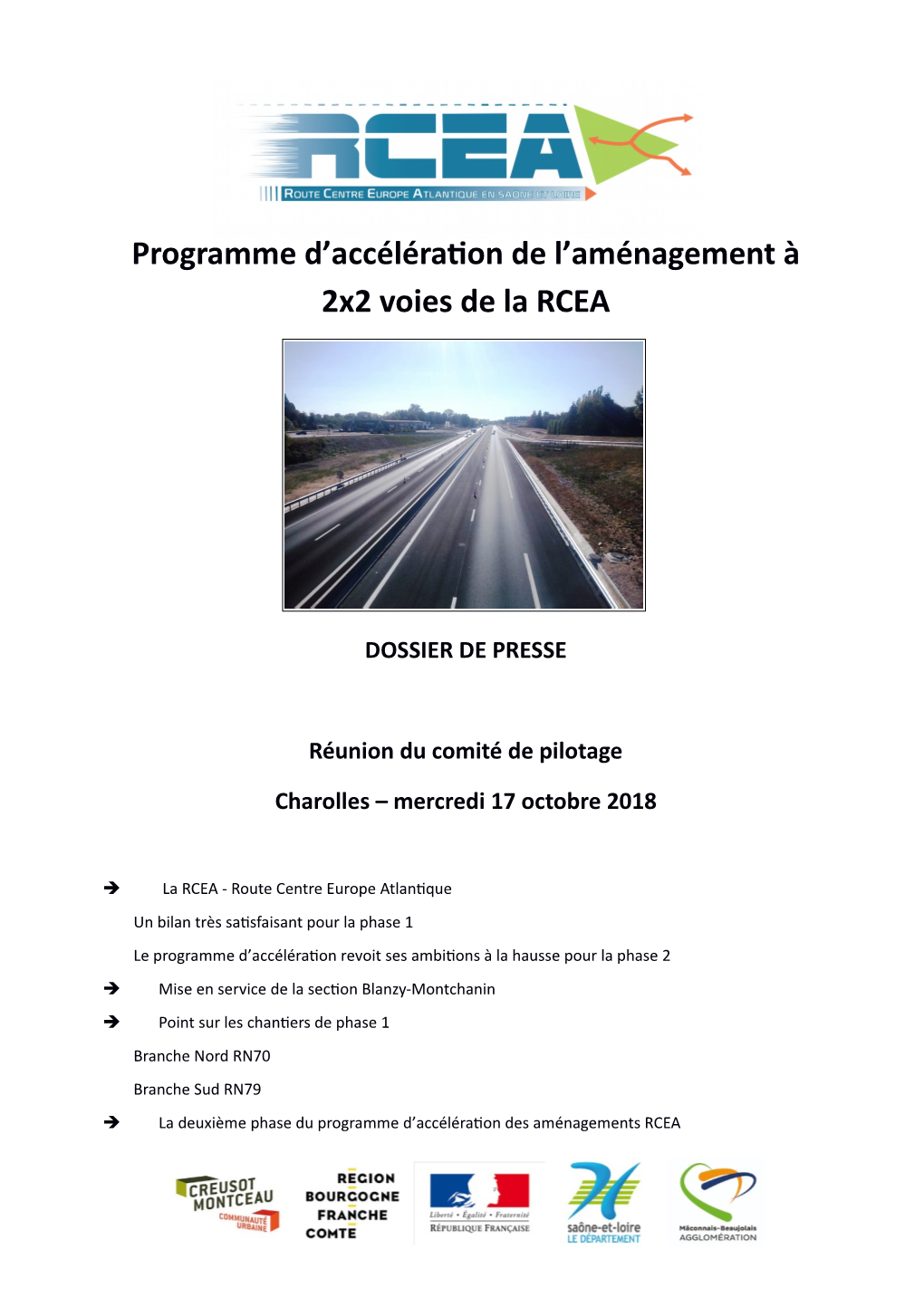 Programme D'accélération De L'aménagement À 2X2 Voies De La