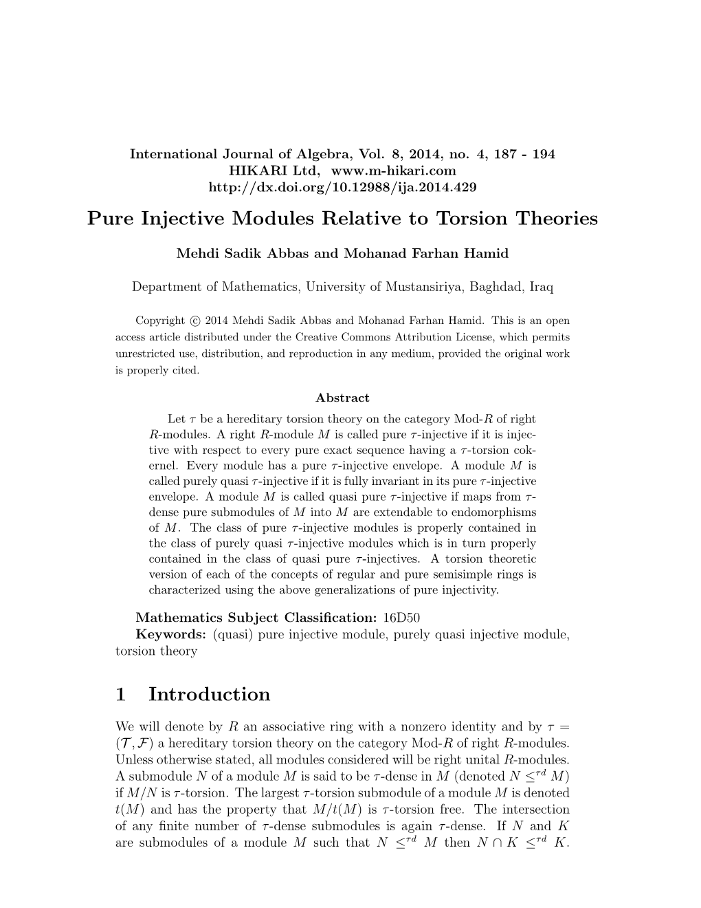 Pure Injective Modules Relative to Torsion Theories