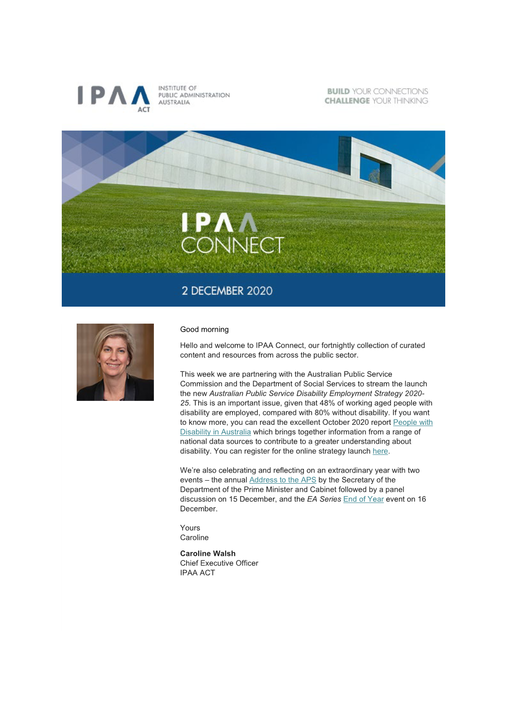 IPAA Connect, Our Fortnightly Collection of Curated Content and Resources from Across the Public Sector