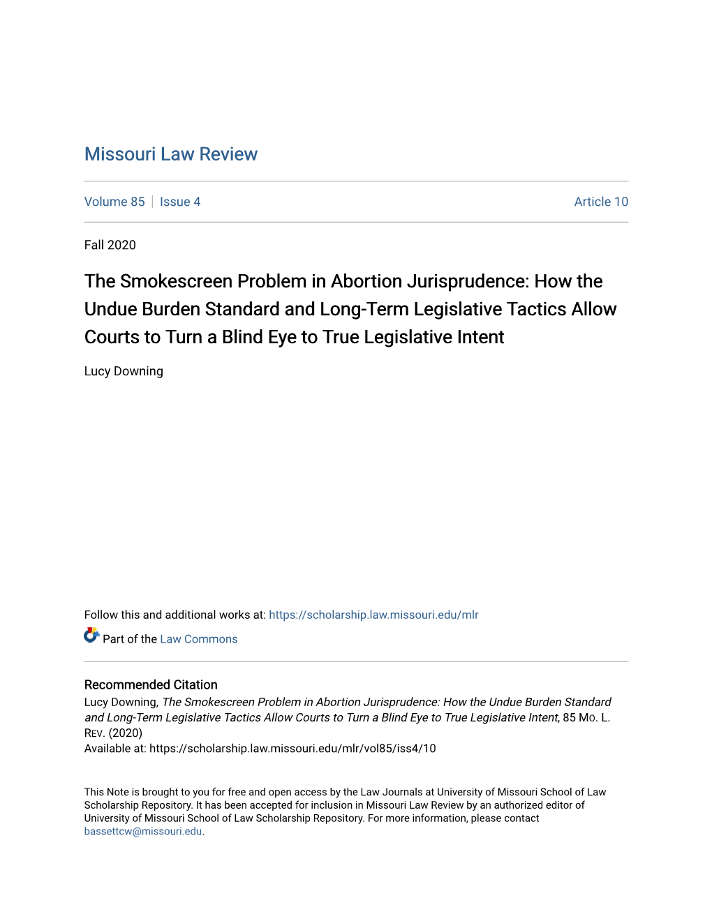 The Smokescreen Problem in Abortion Jurisprudence