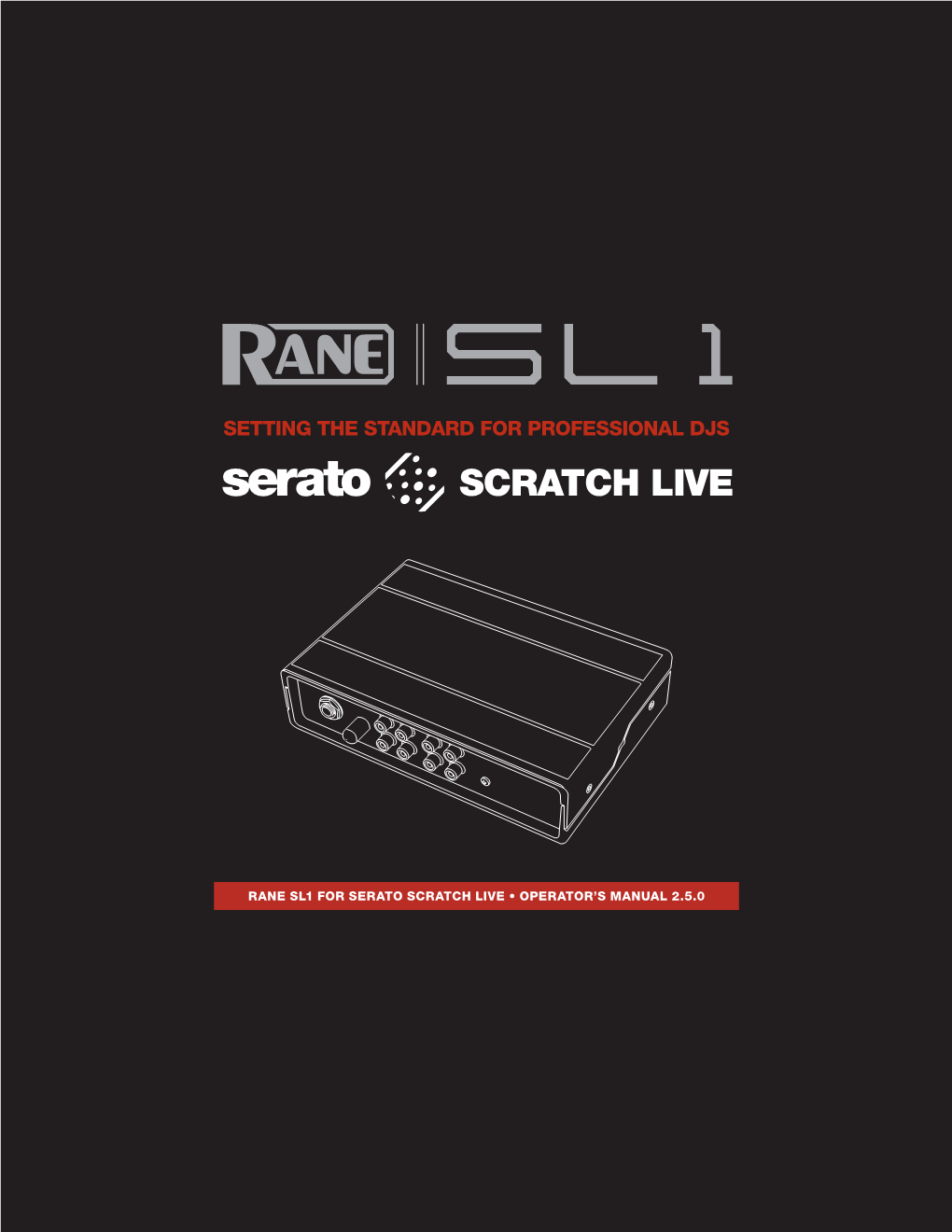 SL1 Manual for Serato Scratch Live 2.5.0