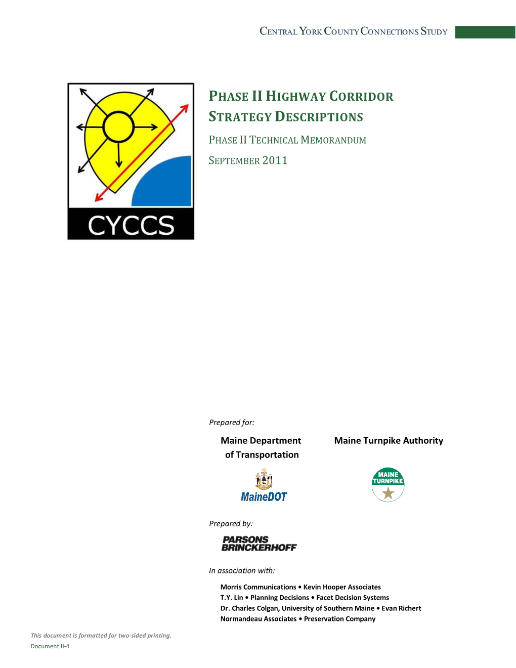 Phase II Highway Corridor Strategy Descriptions Technical