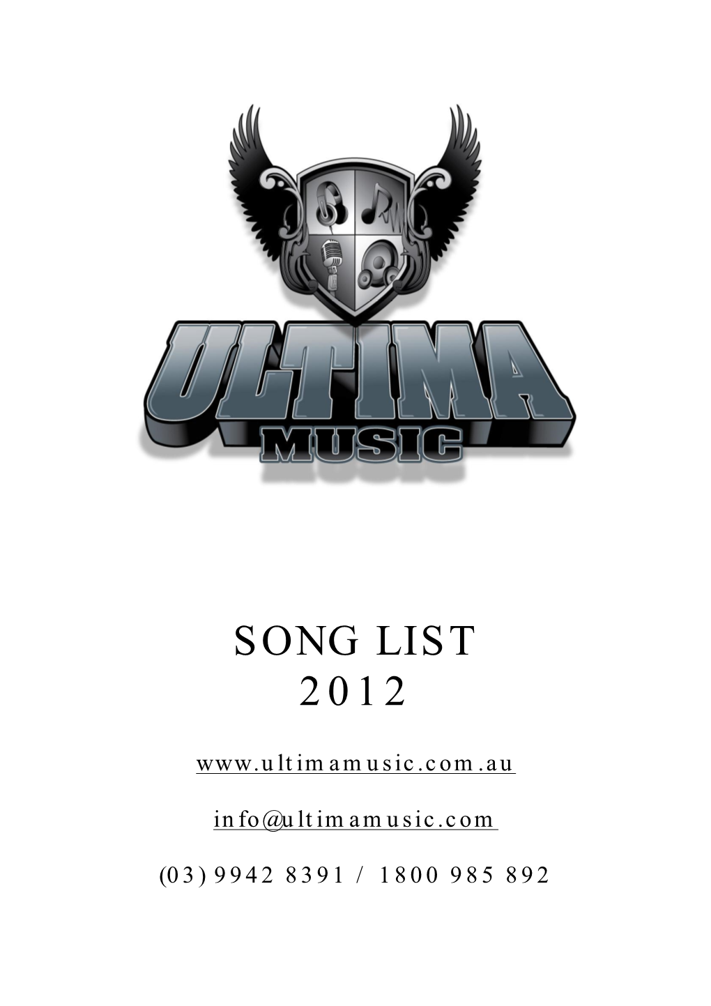 Song List 2012