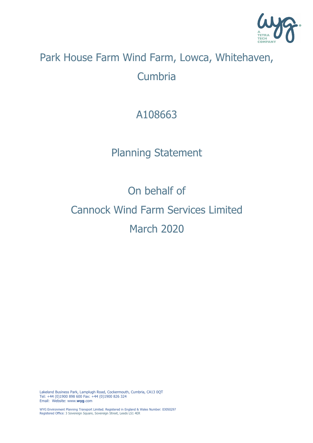 Park House Farm Wind Farm, Lowca, Whitehaven, Cumbria A108663