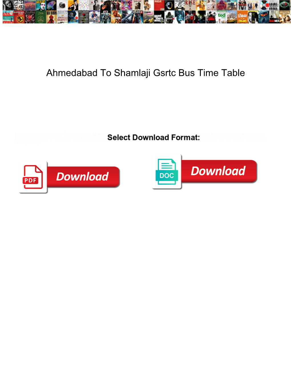 Ahmedabad to Shamlaji Gsrtc Bus Time Table
