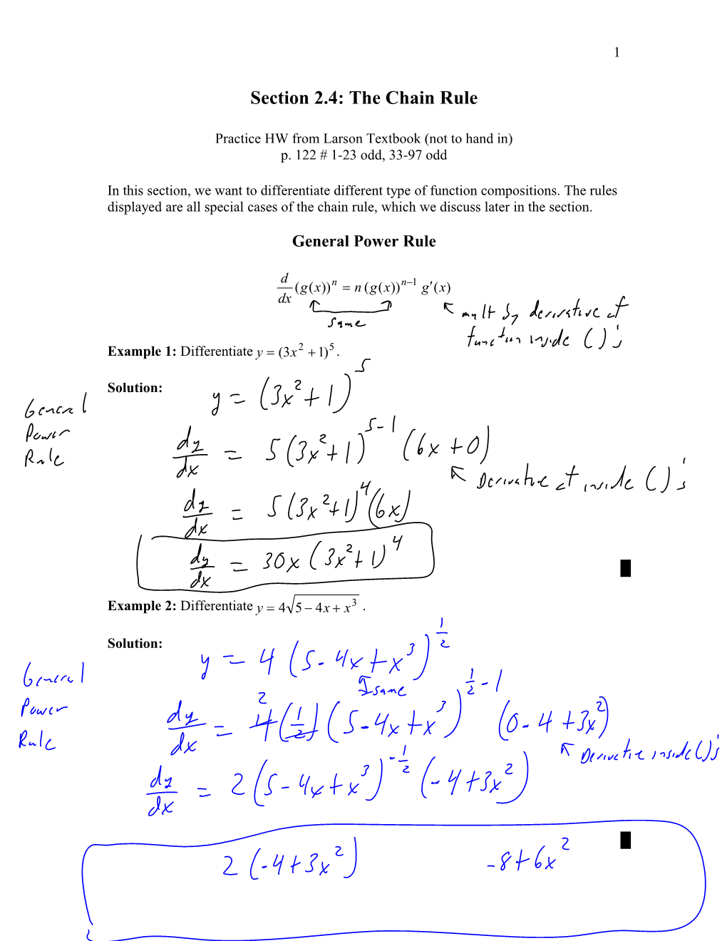 Section 2.4: the Chain Rule