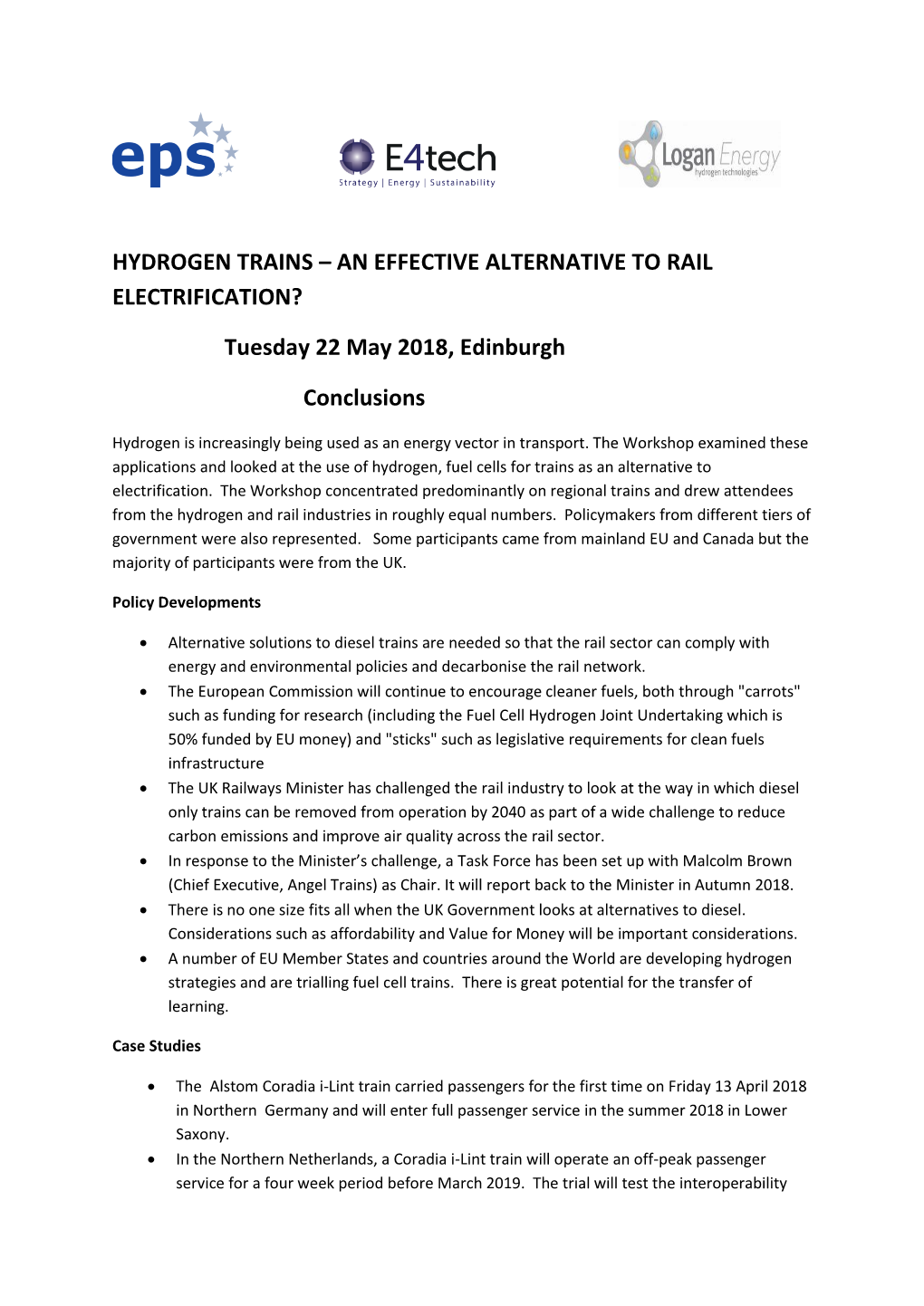 Hydrogen Trains – an Effective Alternative to Rail Electrification?